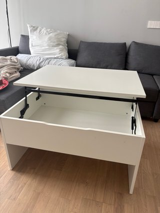 Mesa plegable salón madera y plástico