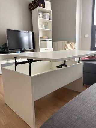 Mesa plegable salón madera y plástico