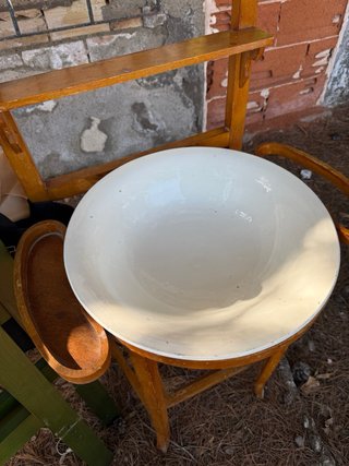 Lavabo palanganero antiguo de madera