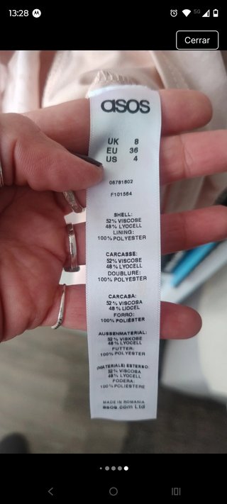 Vestido Kimono ASOS Rosa Talla Única
