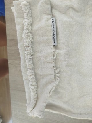 Funda Cojín 30x45 Beige y Blanco