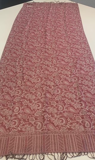 Pashmina Estampada Cachemir Burdeos