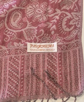 Pashmina Estampada Cachemir Burdeos