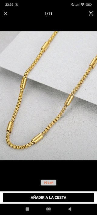 Collar chapado en oro 18k .LR 50