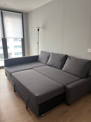 Sofá cama gris Ikea