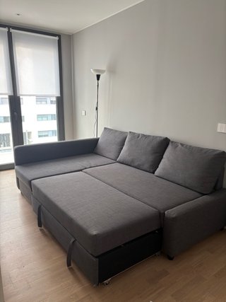 Sofá cama gris Ikea