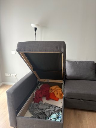 Sofá cama gris Ikea