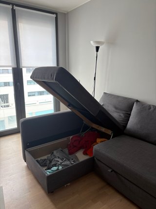 Sofá cama gris Ikea
