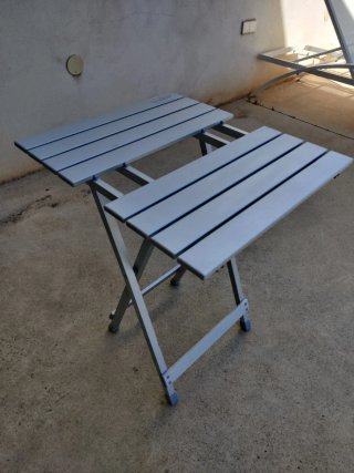 Mesita aluminio plegable exterior