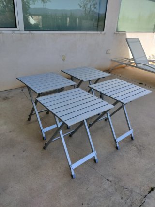 Mesita aluminio plegable exterior