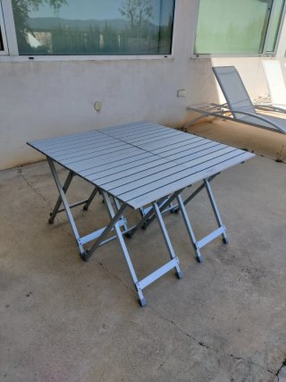 Mesita aluminio plegable exterior