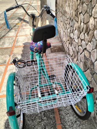 Triciclo para adulto color menta