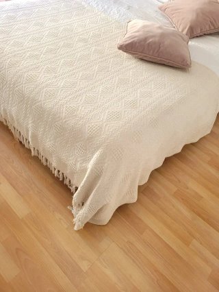 Colcha Calma House Beige/Blanco