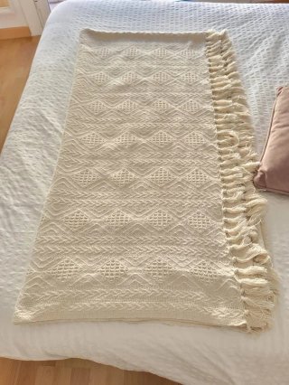 Colcha Calma House Beige/Blanco