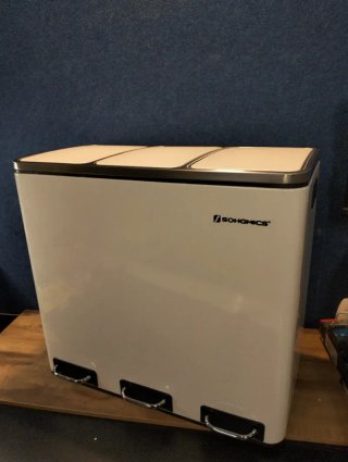 Cubo Basura Reciclaje Papelera Songmics LTB54WT