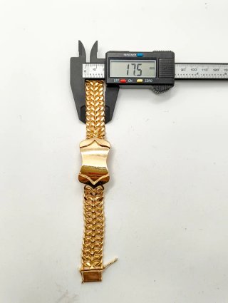 Pulsera Esclava oro 18kt doble cadena eslabón oval