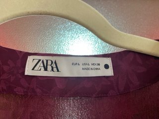 Vestido Zara Burdeos Talla L