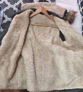 Chaqueta de mujer con forro de pelo