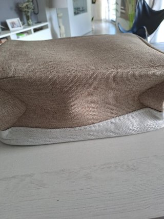 4 Cestas/Cajas Decorativas Tela y Yute