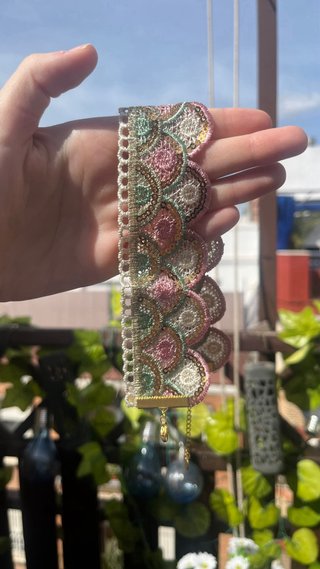 Choker Encaje Multicolor abalorios.