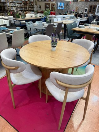 Mesa extensible madera + 4 sillas
