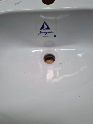 Lavabo Sangra sobre encimera 56x48 blanco