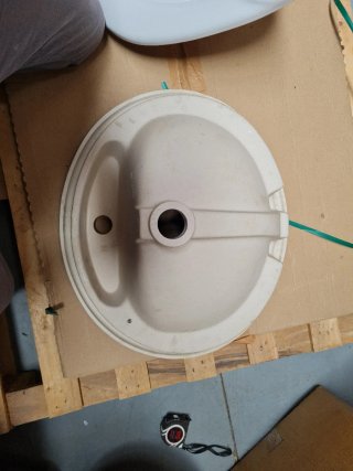 Lavabo Sangra sobre encimera 56x48 blanco