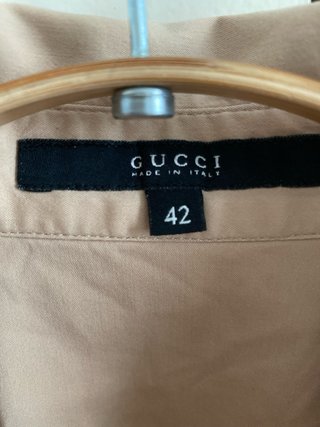 Camisa Gucci Beige Talla M 42 italiana elastica