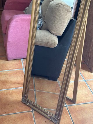 Espejo dorado nuevo madera.