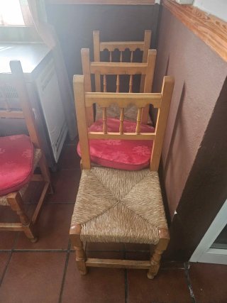 Sillas de enea y madera 650543780