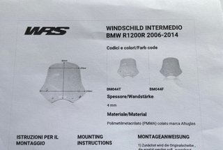 PANTALLA WRS MEDIANA PARA BMW R1200R 2006-2014