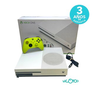 Xbox One S Blanca con Mando Verde