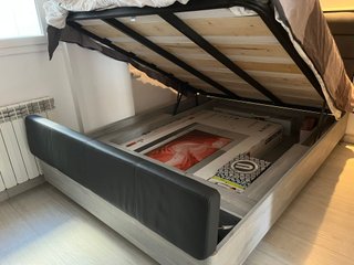 Cama Canapé abatible + Colchón + Mesita + Cómoda