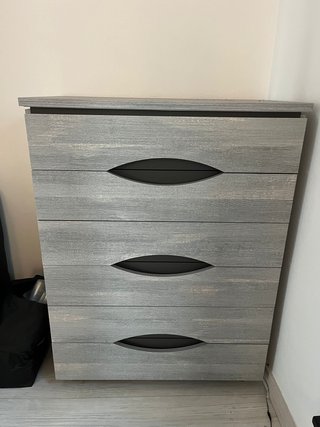 Cama Canapé abatible + Colchón + Mesita + Cómoda