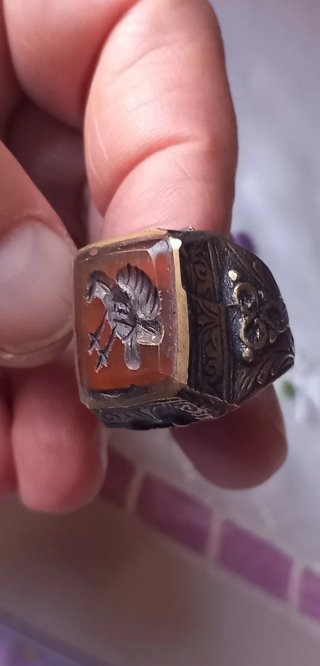 Anello sigillo afghano antico mm 20