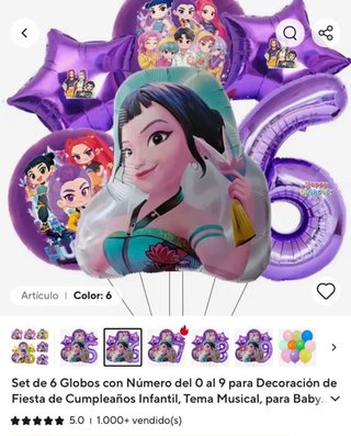 Set Globos Cumpleaños Kpop Guerreras