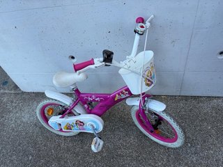 Bicicleta infantil rosa Princesas Disney