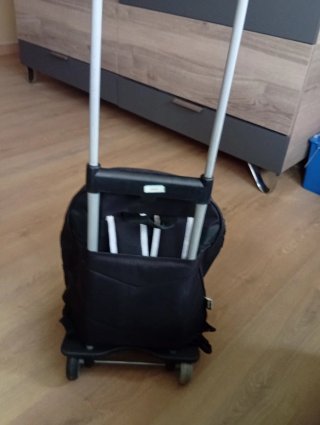 Mochila Ruedas Real Madrid Negra