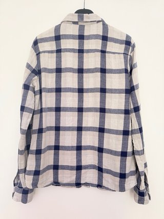 Camisa Mango cuadros azul y blanco mujer