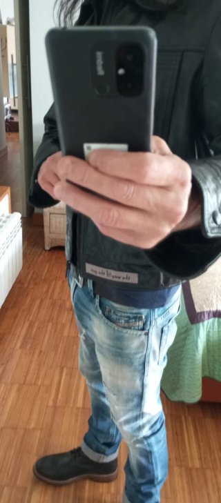 Cazadora Cuero Diesel Hombre Talla L