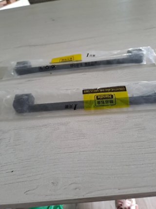 Tiradores negros acero inoxidable 20 cm