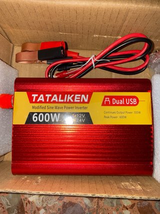 Inversor Corriente 600W 12V/24V Dual USB