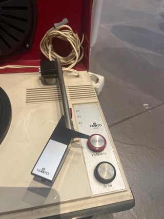 Tocadiscos Vintage Garrard Beige/Rojo