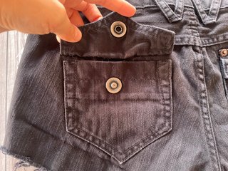 Mango Shorts Vaqueros Negros Talla 38
