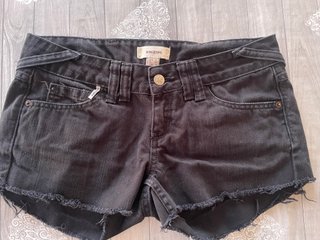 Mango Shorts Vaqueros Negros Talla 38