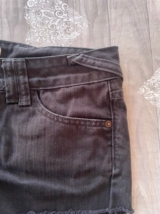 Mango Shorts Vaqueros Negros Talla 38