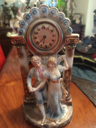 Reloj Antiguo Modernista Cerámica 1920