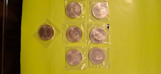 Colección 7 monedas 2000 Pesetas Plata Ley