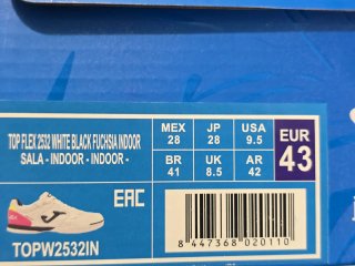 Zapatillas Joma Top Flex Talla 43 Blanca y azul