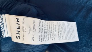 Pantalón ancho azul marino algodón